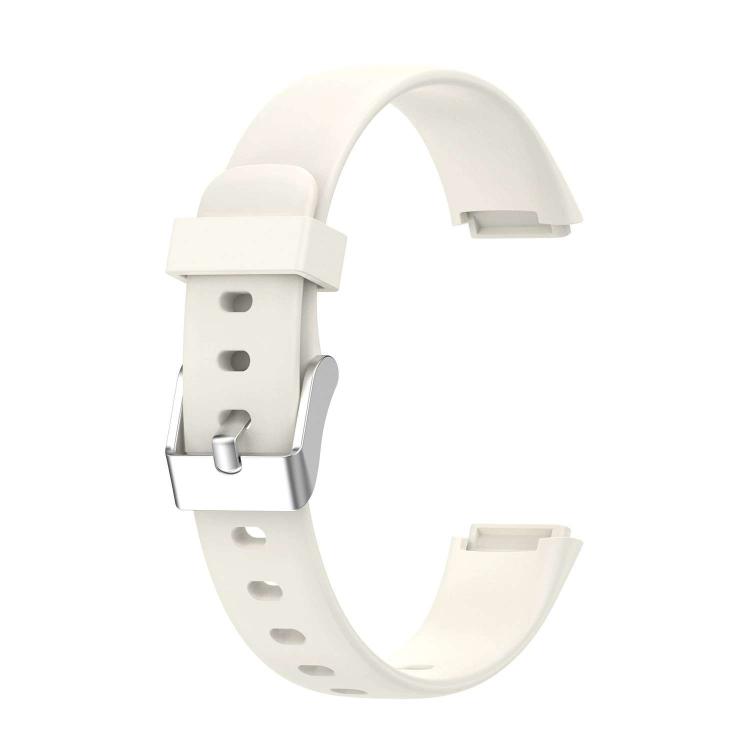 For Fitbit Luxe Silicone Color Buckle Watch Band, Size:S(White)