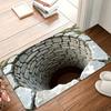 Endless Abyss 3D Printed Anti Slip Mat, Imitation Stone Texture, Lightweight and Foldable Indoor and Outdoor Bathroom, Kitchen, Living Room Floor Mat