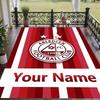 Custom Name Aberdeen Crystal Velvet Floor Rug Personalized Text Soft Carpet Home Decor