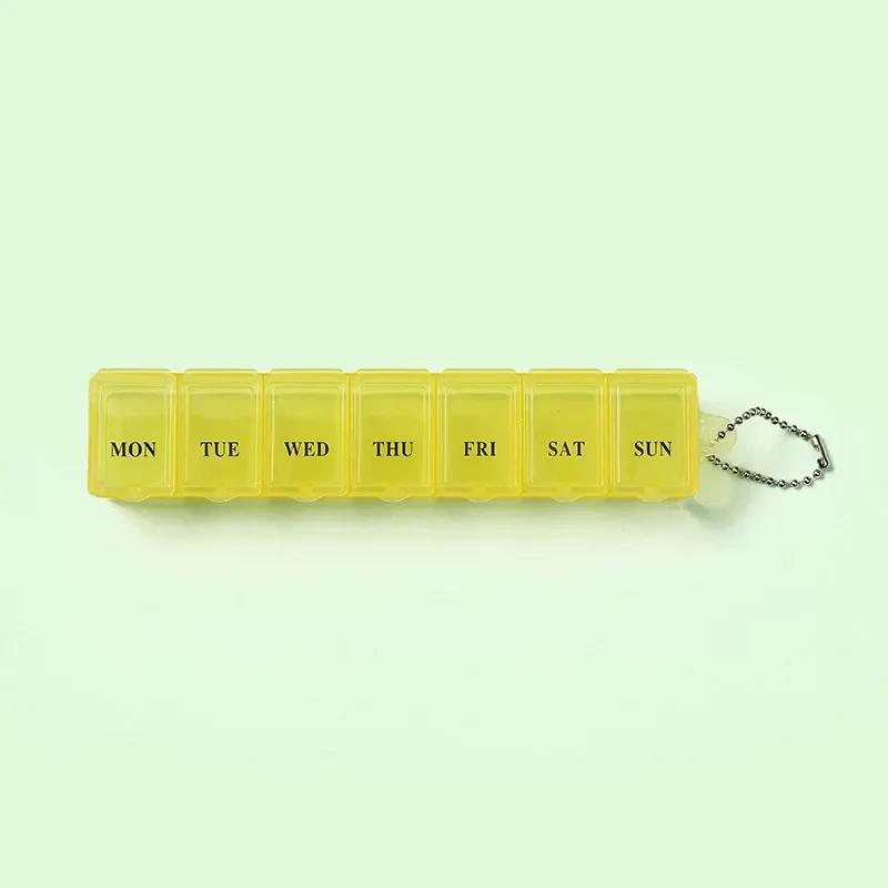 Mini Pill Case Box Organizer 7 Days Medicine Weekly Tablet Holder Storage Organizer Organizer Container for Vitamin Fish Oils