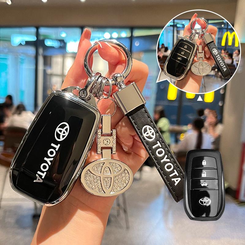 Fashion TPU Car Key Case Full Cover for Toyota CHR Hilux Fortuner Land Cruiser 200 Camry Corolla Crown RAV4 Highland Accessories
