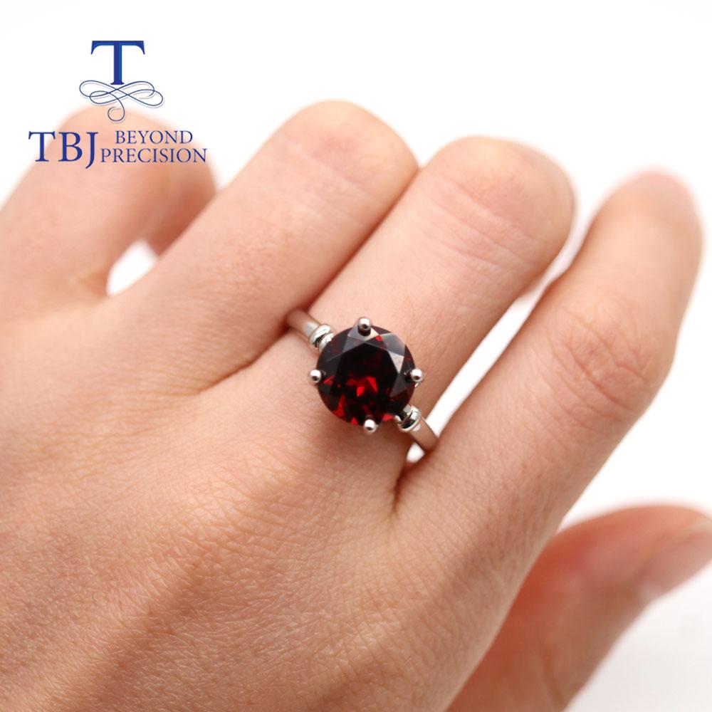 Set de bijuterii din argint cu piatră prețioasă granat roșu natural de 13 ct, rotund, 10 mm Cercei inel tăiat rotund, 10 mm, bijuterii fine pentru femei Purtare zilnică