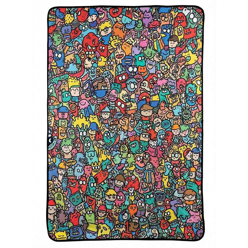 DIY Painting Blanket, Stress Relief Coloring Throw Blanket, Creative Art Sofa Nap Cover for Bedroom