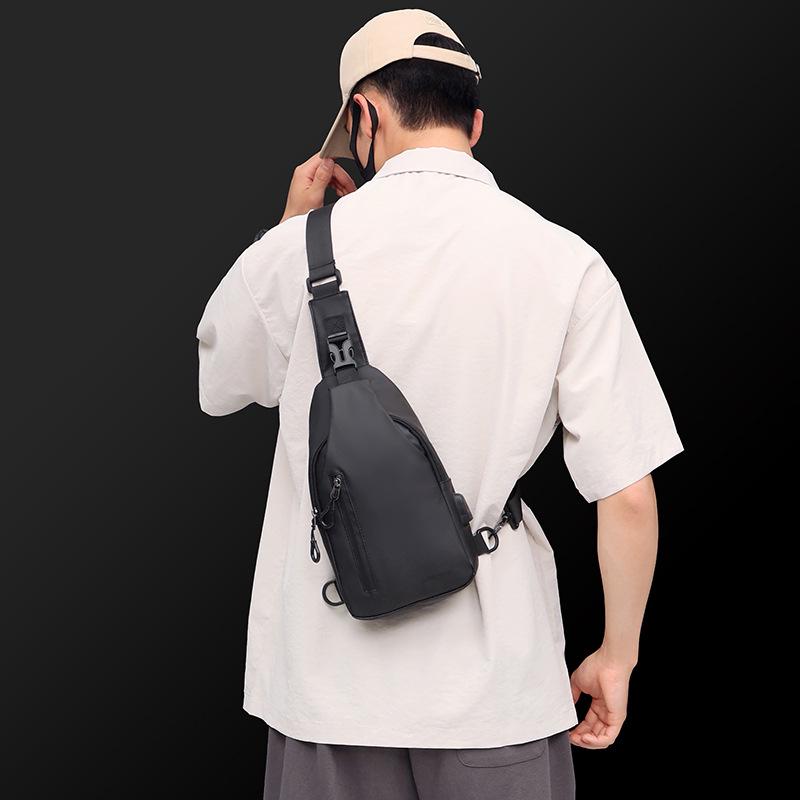Korean Style Men's Trendy Crossbody One-Shoulder Sports Backpack