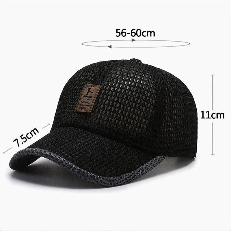 Herren Damen Mesh Atmungsaktive Baseball Sport Cap Sonnenschutz Trucker Sonnenhut