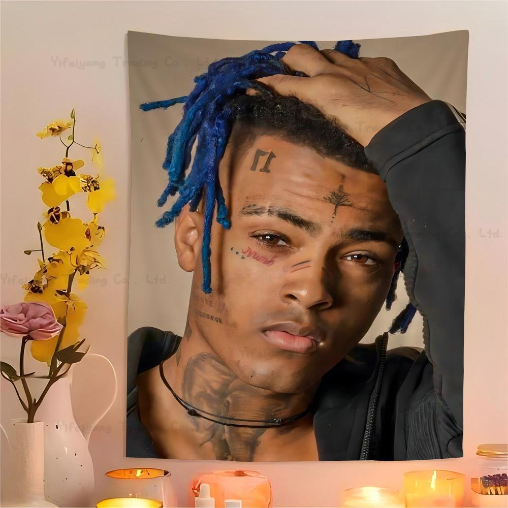 Hip Hop ZXXXTentacion Anime Tapestry Cheap Hippie Wall Hanging Bohemian Wall Tapestries Mandala Home Decor