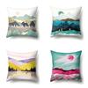 Polyester Pillow Cover Mountain Print Pillow Cover Waist Cushion Cover Car Cushion Head Cushion Cover Premium Durable