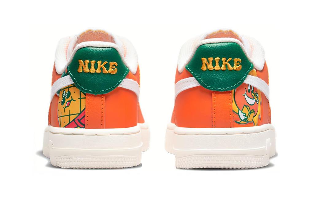 Nike Air Force 1 LV8 Leather Casual Low top Skateboard Shoes Lava Orange Kids' DQ5086-811