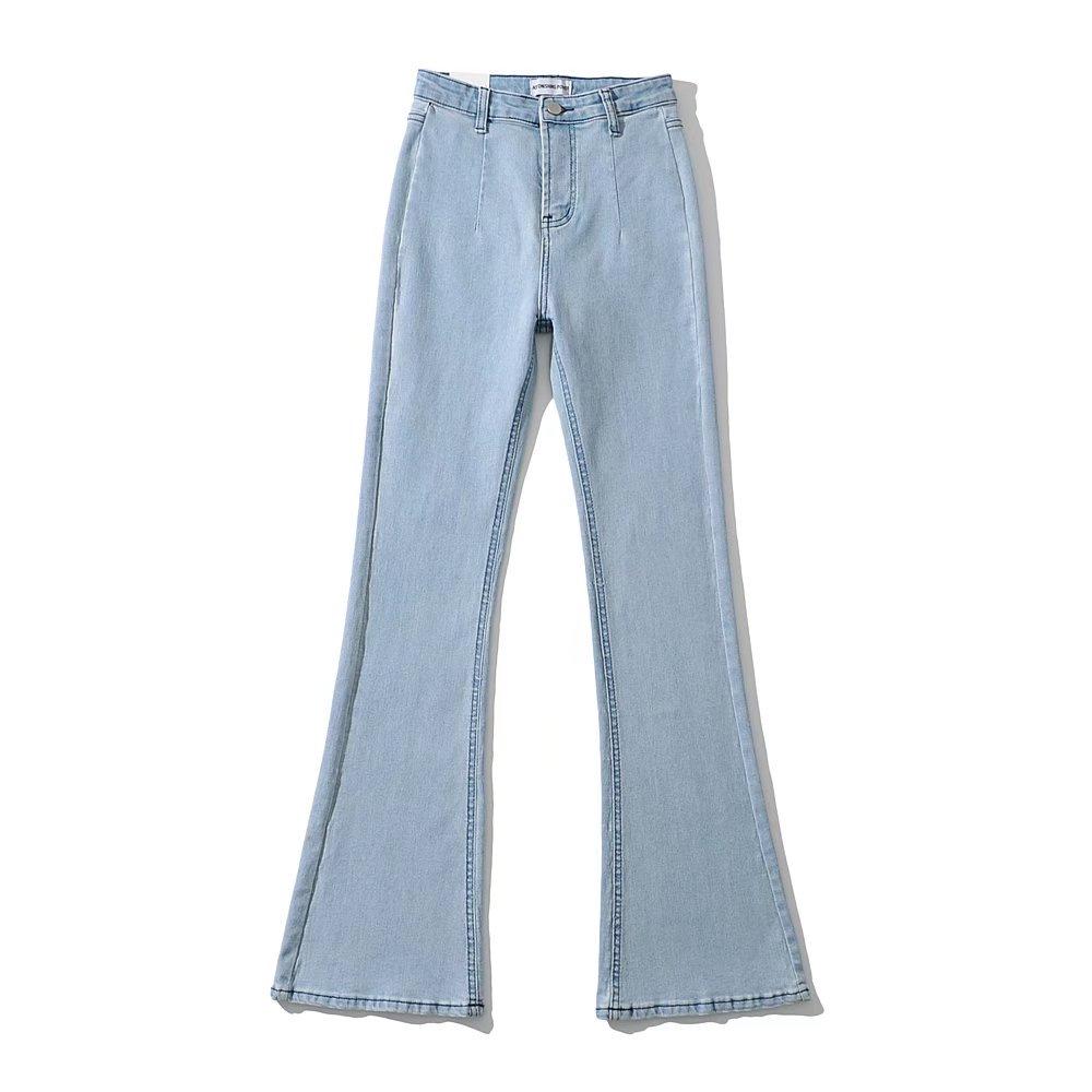 YPFF Women's High-Waist Flare Skinny Jeans – Retro, Hip-Lifting, Slimming Denim Pants