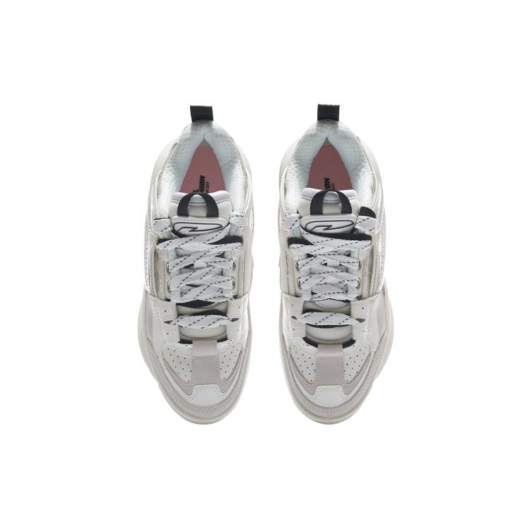 New LiNing Wave Zen Lightweight Wear Resistant And Slip Resistant Low Top Skateboard Shoes Women's Snow AGCR272-2