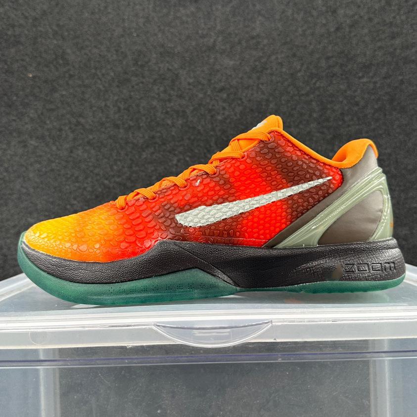 Genuine Kobe 6 Combat Basketball Shoes - Violent Orange, Full Mamba Replica, 6th Gen Men's Sports Shoes