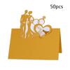 50 stk/sett Kort MR MRS Stil Bryllup La-serkuttet Dekor Bordkort Bordplassering Navnekort for Bryllupsforlovelsesfest