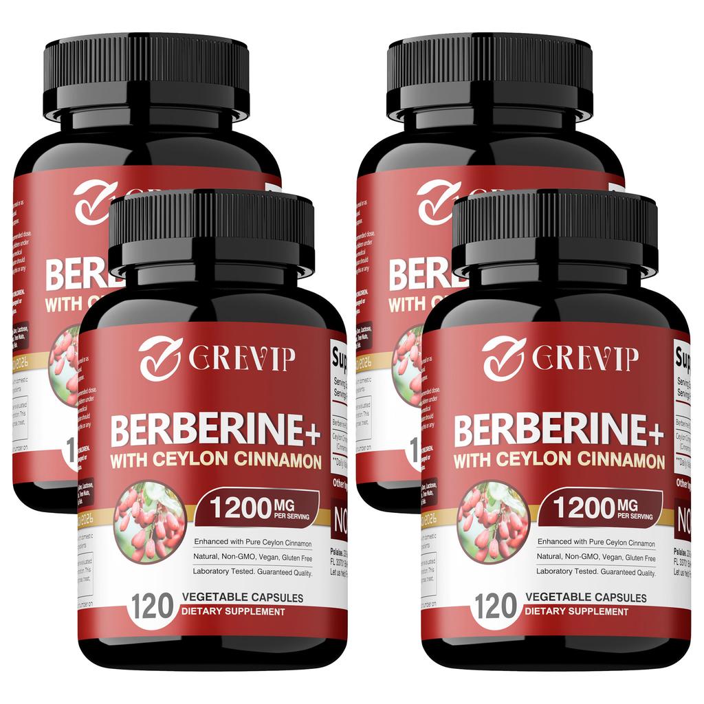 GREVIP Is Rich In Berberine Hydrochloride and a Ceylon Cinnamon Blend, with 1200 Mg Per Serving. It Is All-natural and Suitable for Adults.