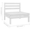 vidaXL 7-tlg. Garten-Lounge-Set Massivholz Kiefer Weiß