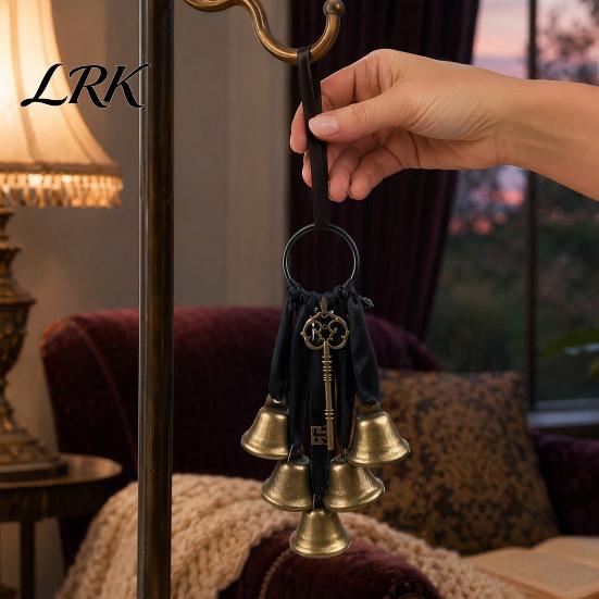 Poignée de porte légère Carillon Clochettes de sorcière pour protection de bouton, Suspendu fait main Accroche métallique au son doux, Cloche décorative vintage Boho Maison