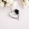 Black Onyx Gemstone 925 Sterling Silver Jewelry Fashionable Pendant For Women's CP-5-15