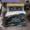 Set Biancheria da Letto Calcio Newcastle United 3 Pezzi Morbido Copripiumino con Federe Set Decorazione Camera da Letto per la Casa