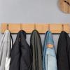 Eco Friendly Custom Logo Foldable Wall Coat Hooks With Bamboo Board