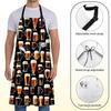Beer Mug Apron for Women Men,28x33in,Fun Oktoberfest Kitchen Aprons with 2 Pockets,Oxford Fabric,Stylish Adjustable Apron for Cooking Baking BBQ