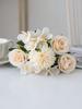1PC Artificial Flowers Silk Rose Peony Bouquet Hydrangea Carnation Vases for Home Party Winter Wedding Decoration Fake Plant