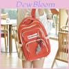 Nylon Vintage Travel Backpack For Women With Color Blocked Letter Printed For School And College Use