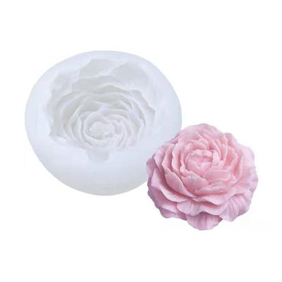 Stampo in Silicone Fiore di Peonia per Realizzazione Candele Stampi 3D Fiore Candela per Cera d'Api Decorazione Torta Stampo da Forno per Fai da Te