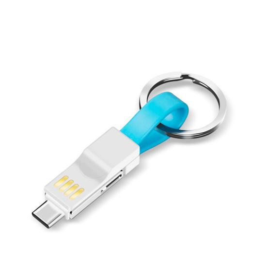 3-in-1 Kette Micro USB Magnetisch Schlüssel Typ-C Daten Ladekabel