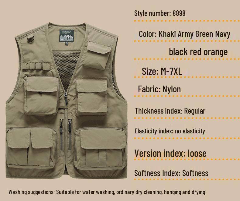 Men's 2019 Multi-Pocket Breathable Outdoor Workwear Vest
