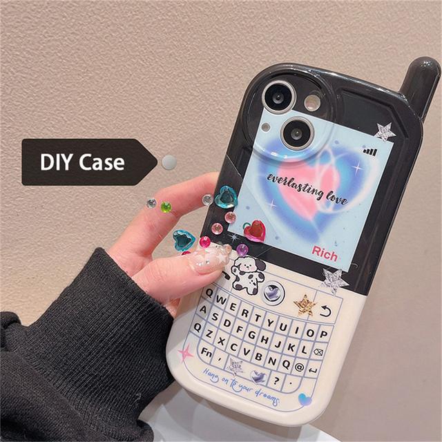 

Корейский чехол для телефона с милым щенком, звездой и бриллиантовым сердечком для Iphone 14 13 12 11 Pro Max, 3d дизайн мобильного телефона, противоударный мягкий чехол, принципиально For iPhone 13