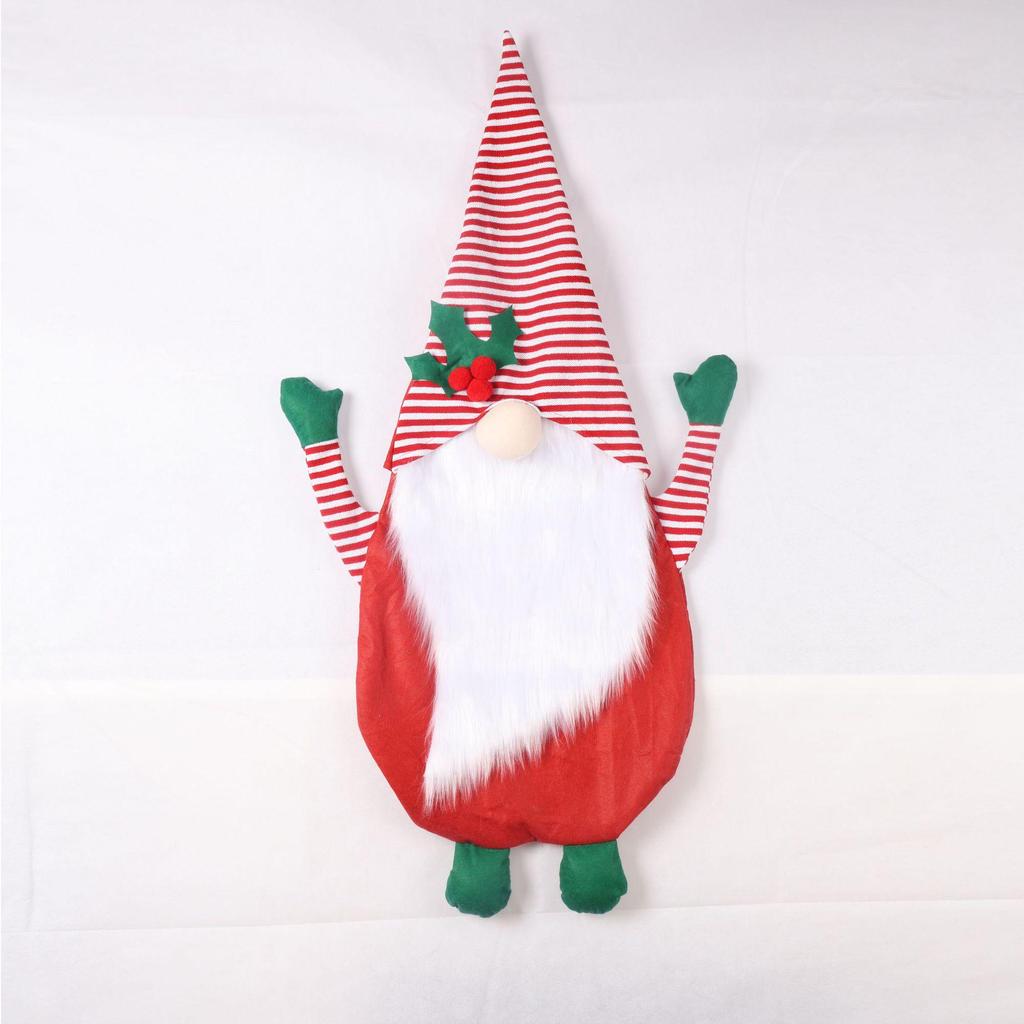 Grinch Santa Climbing Wall Christmas Ornament In Flannel