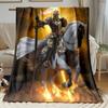 Medieval Knight Flannel Blanket – Soft, Warm & All-Season, Perfect for Camping, Picnics & Bedroom – Ideal Christmas Gift