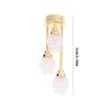 Miniature Dollhouses Chandelier Lamp 1/12 Scale Three Head Ceiling Lamp for Living Room Display Landscape Accessories