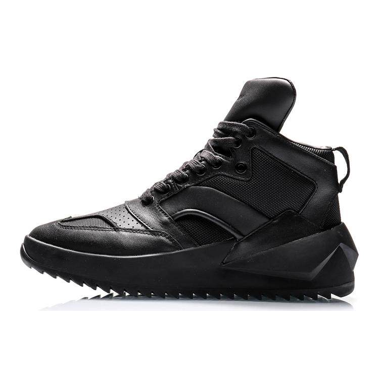 New LiNing CF Gold Age 2000 Cushioning Rebound High Top Casual Shoes Women's Black AGCQ194-2