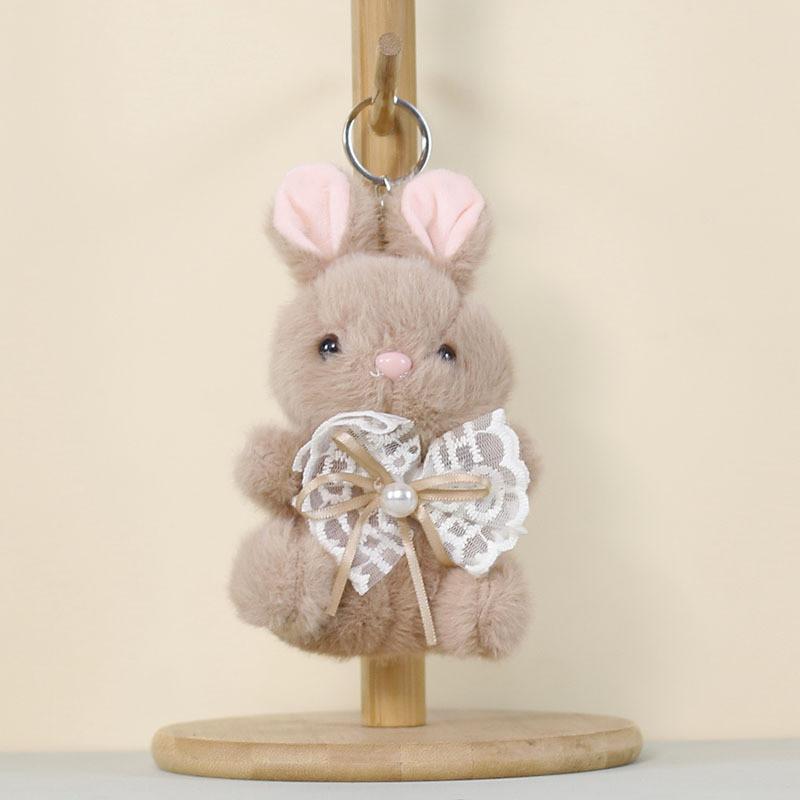 Plush Bunny Keychain Cute Cartoon Rabbit Bag Charm With Pp Cotton Filling For Girls And Kids