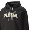 Puma Logo Print Hoodie Men Tops Black 620631-01