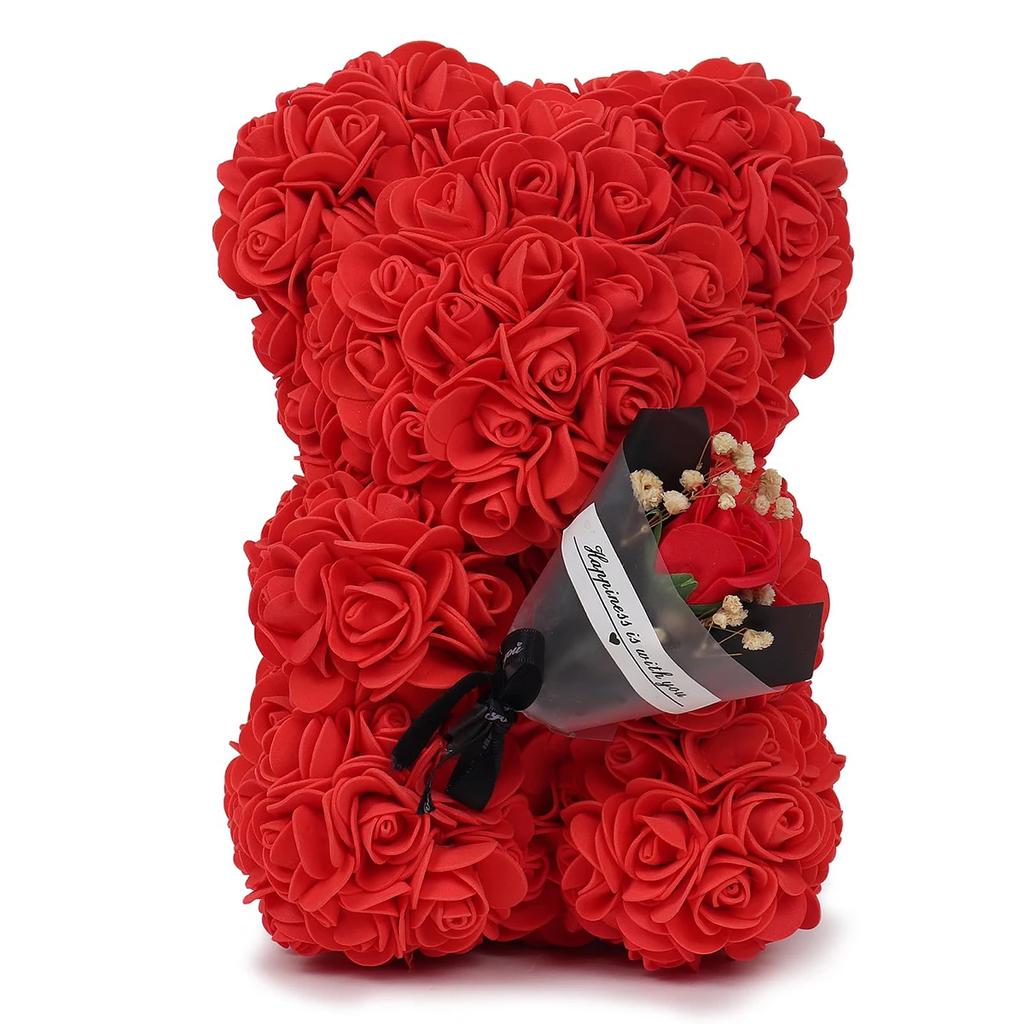1pc 25m Artificial Flower Eternal Rose Teddy Bear for Mom Mother's Day Birthday Valentine's Day Anniversary Gifts & Decorations
