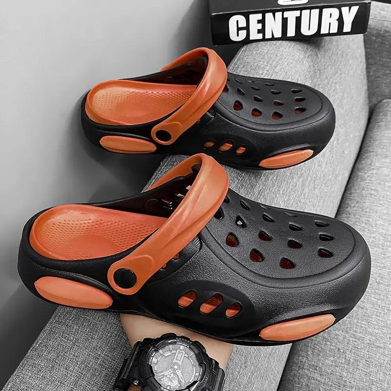 Male Slipper Eva Slides Height Beach Clappers 2024 Casual Men's Shoe Cheap Shoes Korean Style Fashion Elegant Summer Sale Style