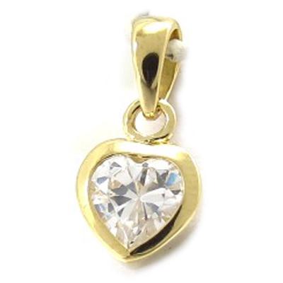 [F9340] - Gold Plated 'Chéri Heart' Pendant