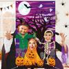 1pcs Halloween Fun Photo Background Cloth Pumpkin Skeleton Witch Halloween Party Decorative Props Fun Party Decoration Gift 2025