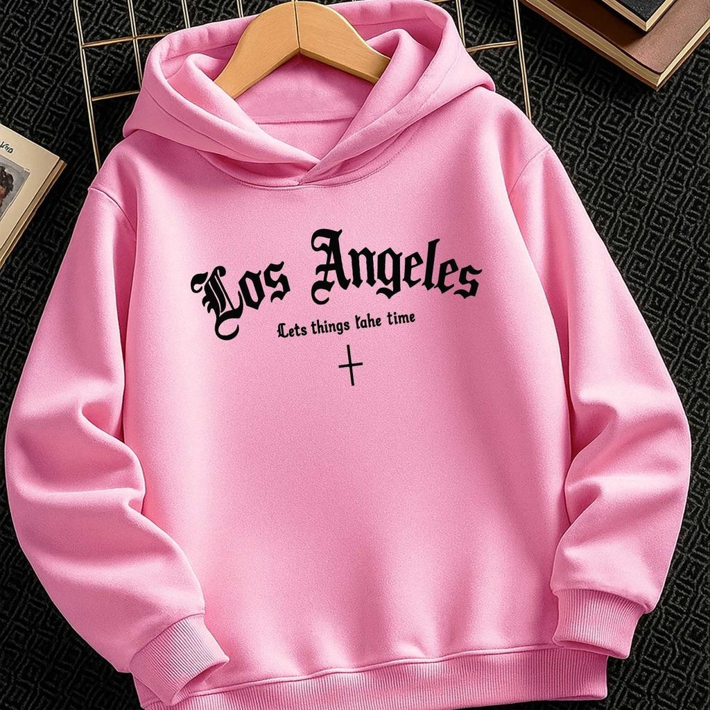 Los Angeles Herbst/Winter Modisches Lässiges Sweatshirt für Jungen, Sportlicher Hoodie, Trendiger Print Outdoor Lässig Weihnachtsgeschenk