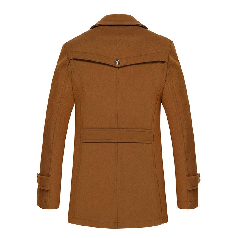 Men's Slim Fit Woolen Trench Coat - Thickened Winter Overcoat and Jacket, Plus Sizes Available