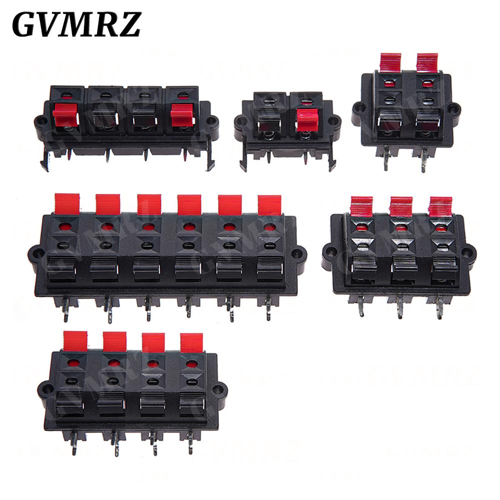 5PCS Plastic 2/4/6/8/12 Positions Connector Terminal Push In Jack Spring Load Audio Speaker Terminals Breadboard Clip WP2 -4 -1