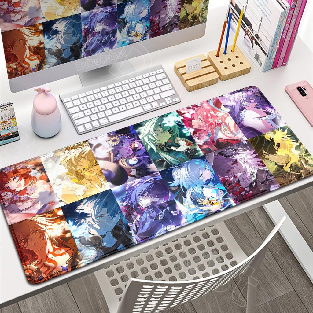 Anime Amphoreus Mouse Pad Gaming Honkai Star Rail Chrysos Heir Desk Mat Computer Accessories Mousepad Stitch Edge Keyboard Mat