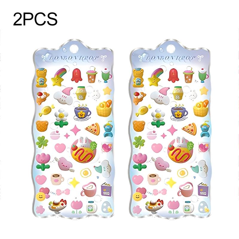 1pc 3D Relief Journal Decorative Stickers Kawaii Candy Ghost Bread Drop Scrapbooking Phone Stickers Stationery Sticker TMZ