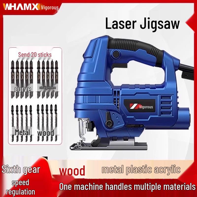 Vigor Multifunctional Electric Jigsaw: Handheld Saw for Wood Cutting