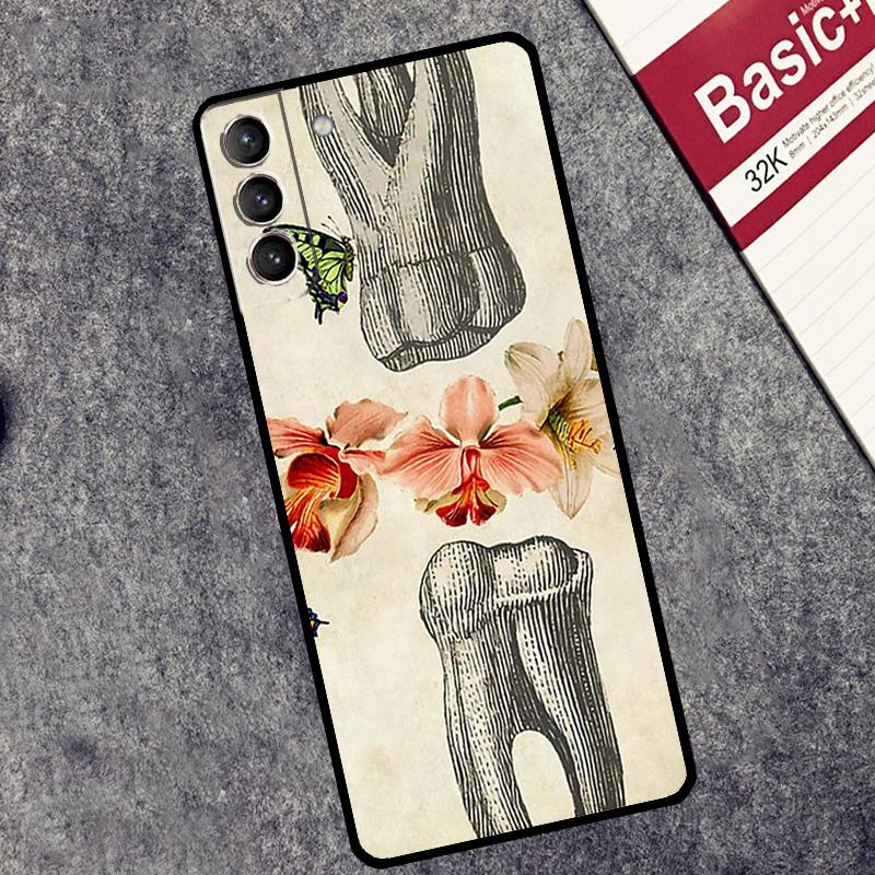 dentist tooth pattern Case For Samsung Galaxy S25 S26 Ultra S20 S21 S22 S23 S10 Plus S25 FE S24 Ultra Cover Coque