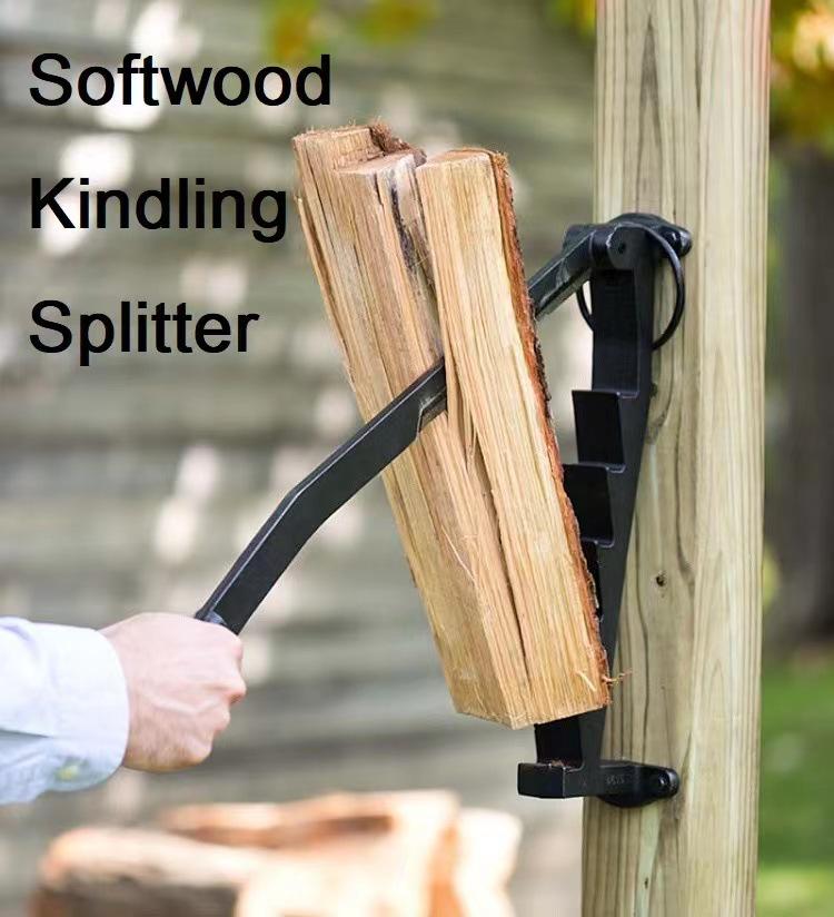 Wall-Mounted Carbon Steel Manual Firewood Splitter