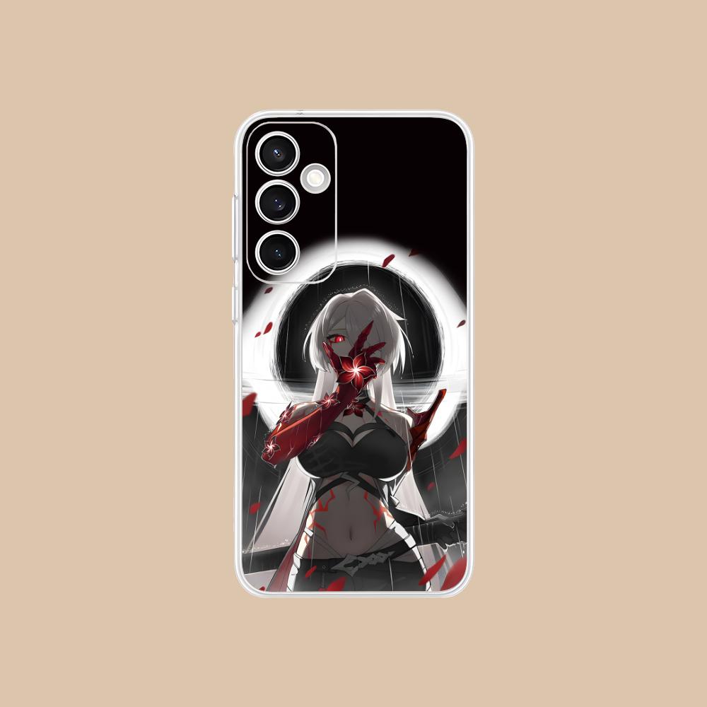 HSR Acheron Clear Mobile Phone Case for Samsung Galaxy S25 S24 S23 S22 S21Plus FE Ultra Colorful Cover
