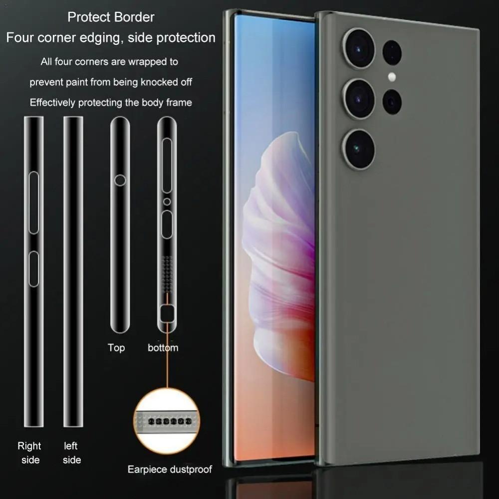 Pellicola Laterale Per Samsung Galaxy S23 S24 Ultra Cornice Opaca Ultra-Sottile Pellicola Protettiva