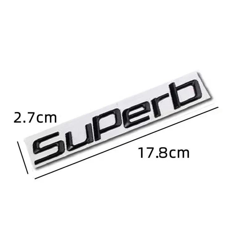 AFO1 1pcs 3D Metal High Quality Silver/black Car Letter Emblem Rear Tail Trunk Decals Badge Sticker Decal Styling For Skoda